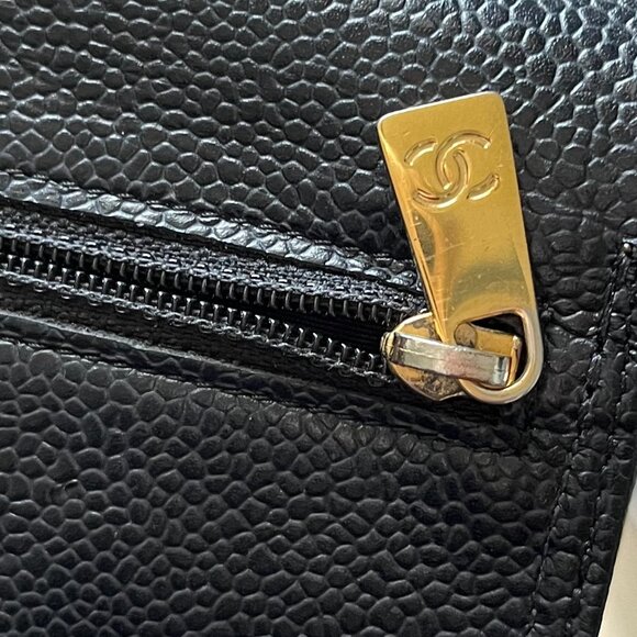 Chanel Black Caviar CC Logo Timeless Wallet on Chain WOC - Picture 14 of 16